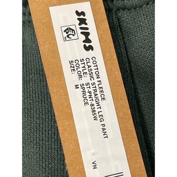 New Skim Cotton Fleece Pull On Jogger Pants Spruce Green Medium - Picture 6 of 7